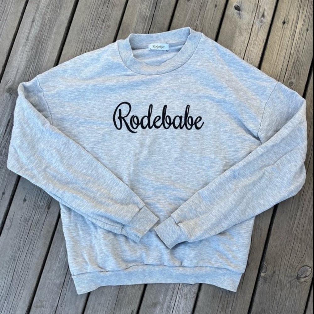 GRAY RODEBJER RODEBABE SOFT COZY COTTON MODAL BLEND SWEATSHIRT SIZE M